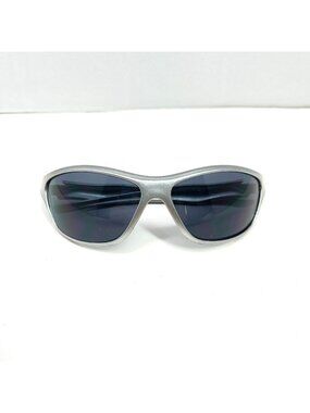 Y2K Silver Wrap Sunglasses Futuristic Visor Shield Festival Cyber Shades